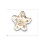 Stoney Creek Buttons SB080 White Glitter Snowflake