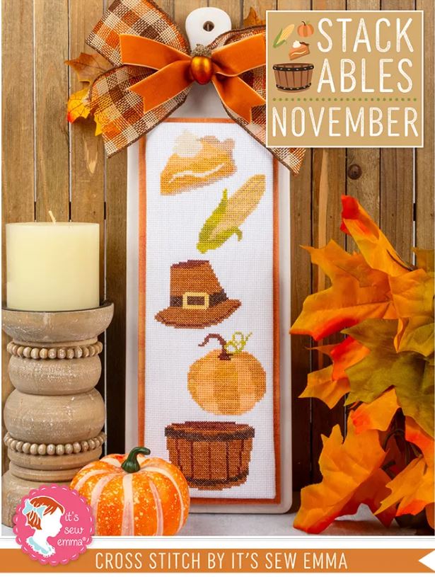 ISE4001 November Stackables cross stitch pattern from It's Sew Emma