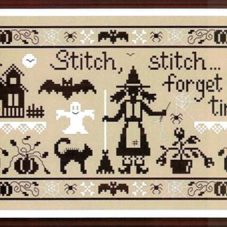 JP-CB05EN Stitch, Stitch and Forget the Time cross stitch pattern from Jardin Prive