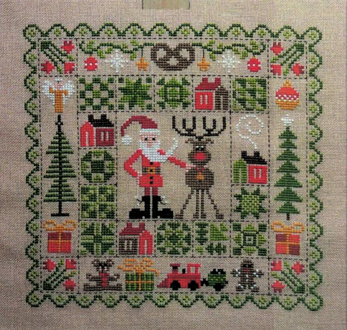 JP-FT27EN Patchwork de Noel cross stitch pattern from Jardin Prive
