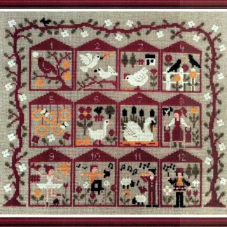 JP-PR19EN The 12 Days of Christmas cross stitch pattern from Jardin Prive