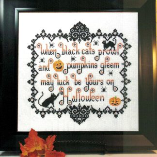 When Black Cats Prowl cross stitch pattern from Kit & Bixby