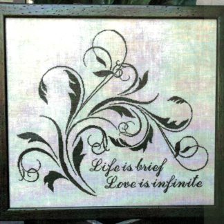 Life is Brief cross stitch pattern from Keslyn's
