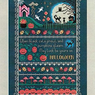 LDD-BLA Black Cats and Pumpkins cross stitch pattern by Little Dove Designs