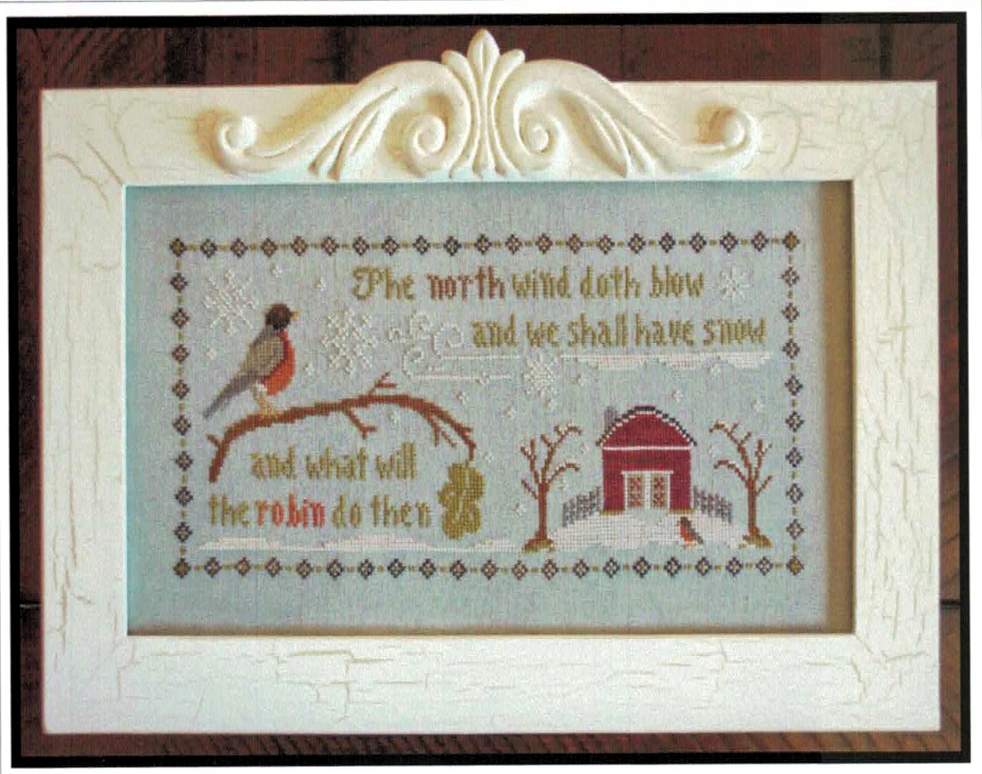 LHN-090 The North Wind cross stitch pattern by Little House Needleworks