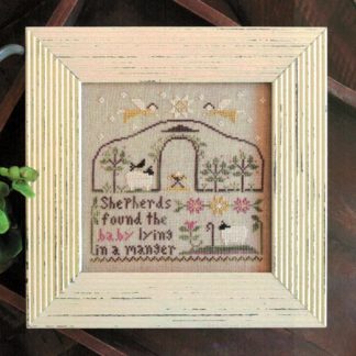 LHN-145 Born in a Manger cross stitch pattern by Little House Needleworks