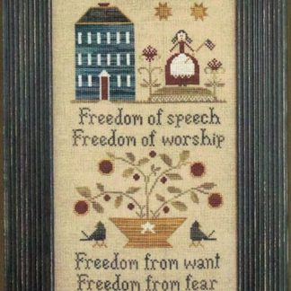 LHN-153 Four Freedoms cross stitch pattern by Little House Needleworks