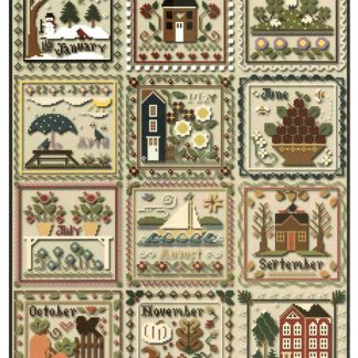 LHN-186 Months of the Year cross stitch pattern by Little House Needleworks