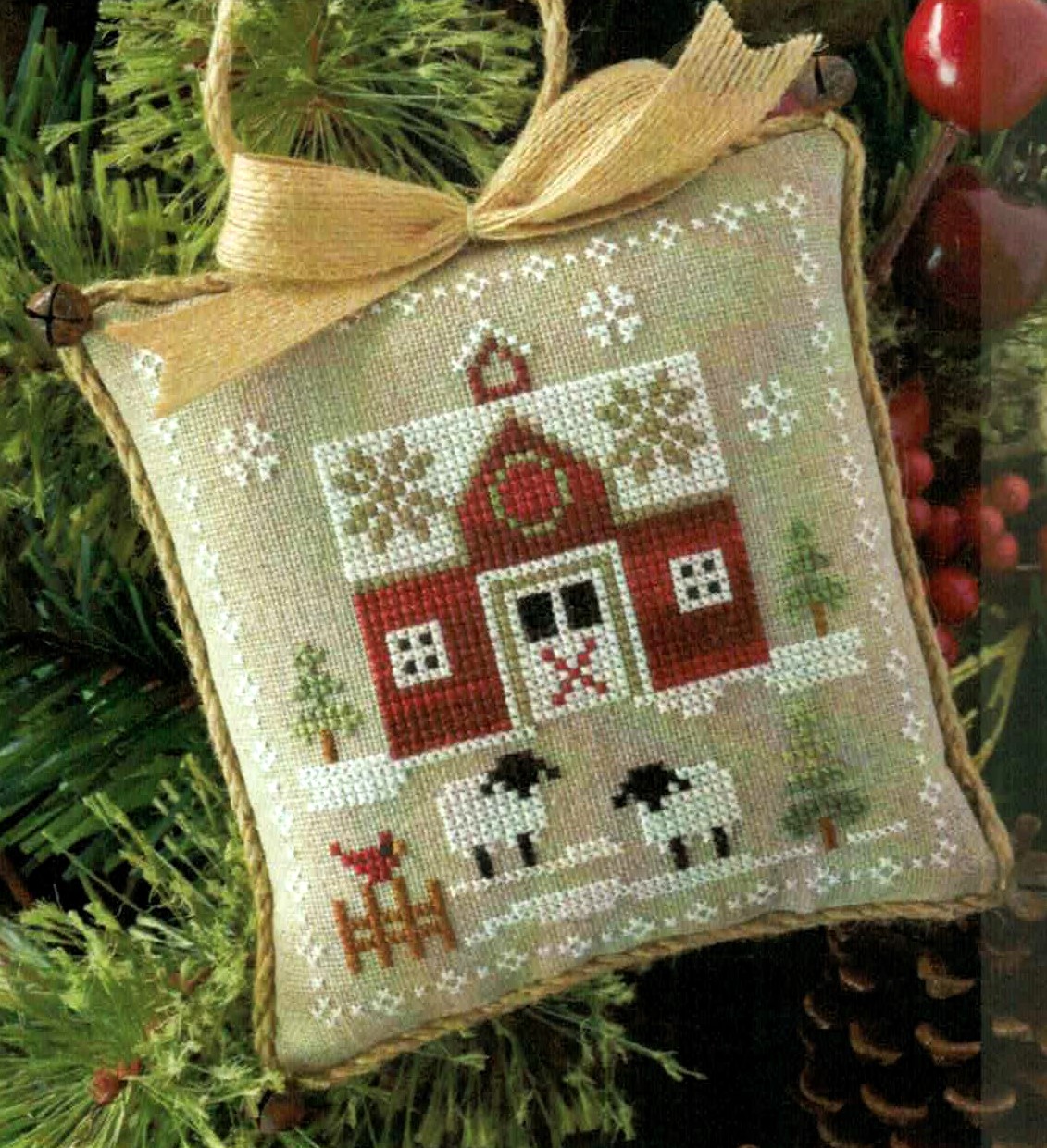LHN-FC1 Little Red Barn cross stitch pattern by Little House Needleworks