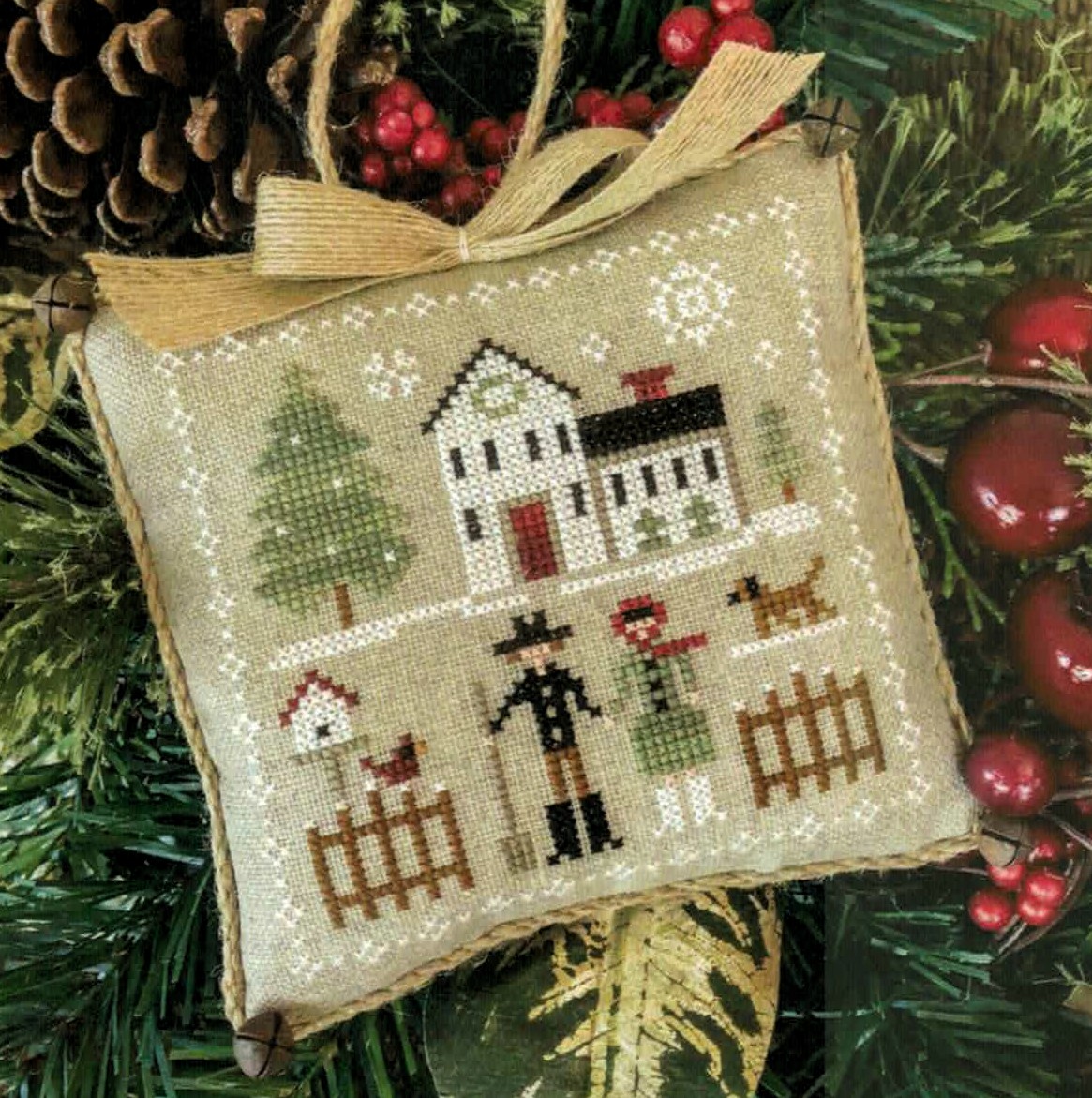 LHN-FC8 Farm Folk cross stitch pattern by Little House Needleworks