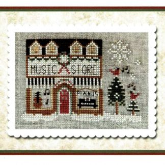 LHN-PC115 Music Store cross stitch pattern by Little House Needleworks