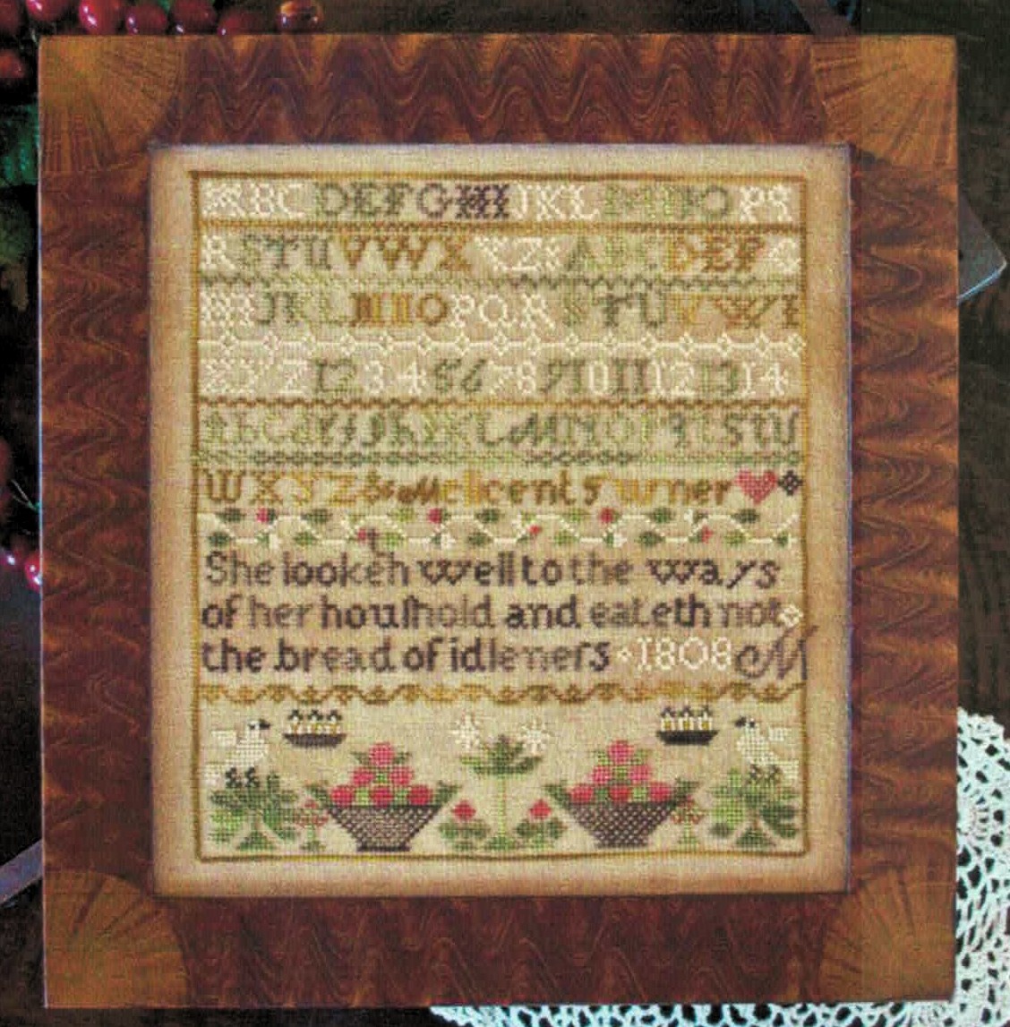 LHN-MEL Melicent Turner Sampler cross stitch pattern by Little House Needleworks