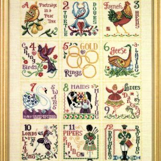 MHJSP005 12 Days of Christmas cross stitch pattern from Mill HIll