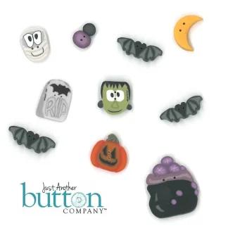 9852 Trick or Treat button pack from Just Another Button Company