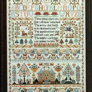 Three Things Sampler cross stitch pattern by Moira Blackburn MB-THR