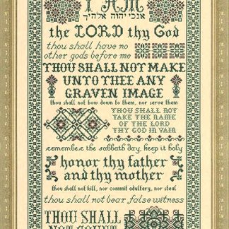 10 Commandments cross stitch pattern by My Big Toe MBT-066
