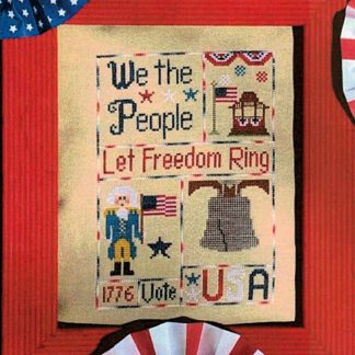 We the People cross stitch pattern from Pickle Barrel Designs PBD-WET