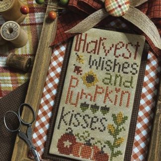 Pumpkin Kisses cross stitch pattern from Primrose Cottage PC-026