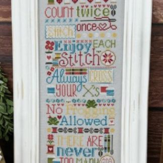 Stitching Rules cross stitch pattern from Primrose Cottage PC-163