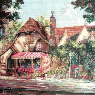 Tuck Box Tea Room cross stitch pattern from Pegasus PG-378