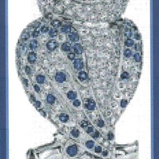Sapphire Owl cross stitch pattern from Paula Howard Patterns PHP-SAP