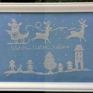 Watch, Listen, Believe cross stitch pattern from Poppy Kreations PK-WAT
