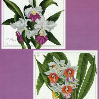 Orchid Flowers cross stitch pattern from Pinn Stitch PN-LE17JK