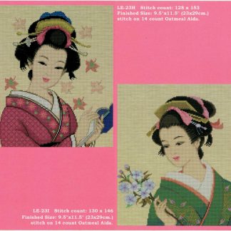 Japanese Beauty cross stitch pattern from Pinn Stitch PN-LE23H2I