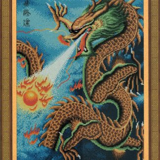 Chinese Dragon cross stitch pattern from Pinn Stitch PN-LE37G
