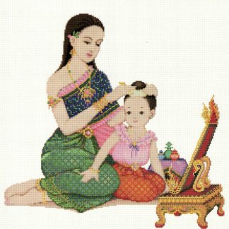 Beautiful Thai cross stitch pattern from Pinn Stitch PN-LETD07