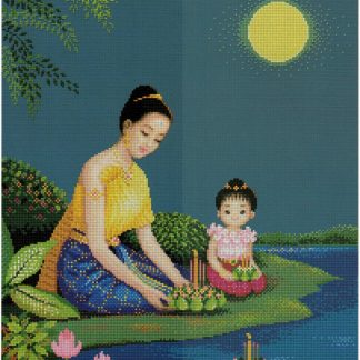 Loy Krathong cross stitch pattern from Pinn Stitch PN-TD11