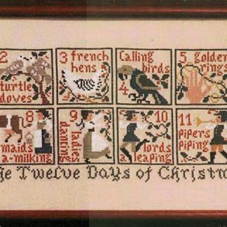 The 12 Days of Christmas cross stitch pattern from The Prairie Schooler PS-074