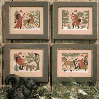 Woodland Santas cross stitch pattern from The Prairie Schooler PS-096