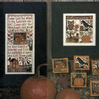 Autumn Leaves cross stitch pattern from The Prairie Schooler PS-132
