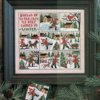 Button Up cross stitch pattern from The Prairie Schooler PS-143