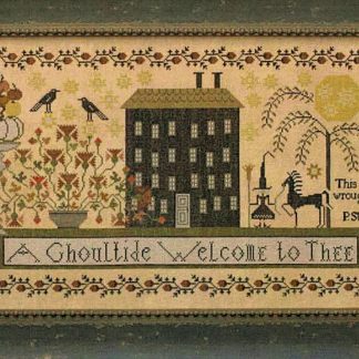 A Ghoultide Welcome cross stitch pattern from Plum Street Samplers PSS-AGH