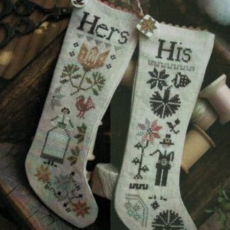 His & Hers Thanksgiving Stockings cross stitch pattern from Plum Street Samplers PSS-HIS