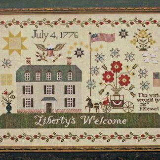 Liberty's Welcome cross stitch pattern from Plum Street Samplers PSS-LIB