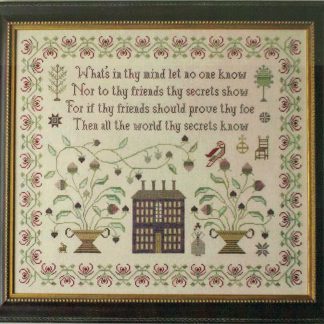 On Prudence cross stitch pattern from Plum Street Samplers PSS-ONP