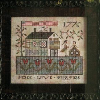 Peace, Love & Purpose cross stitch pattern from Plum Street Samplers PSS-PEA