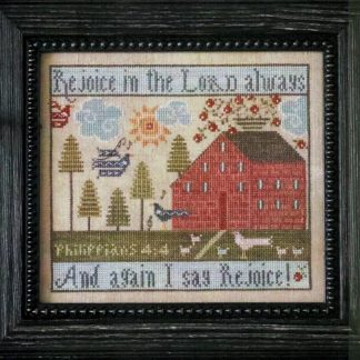 Rejoice cross stitch pattern from Plum Street Samplers PSS-REJ