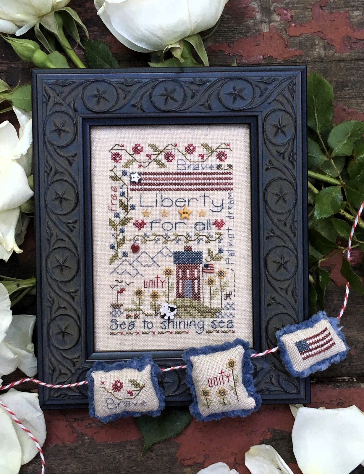 Liberty Notes cross stitch pattern from Shepherd's Bush SB-LIB