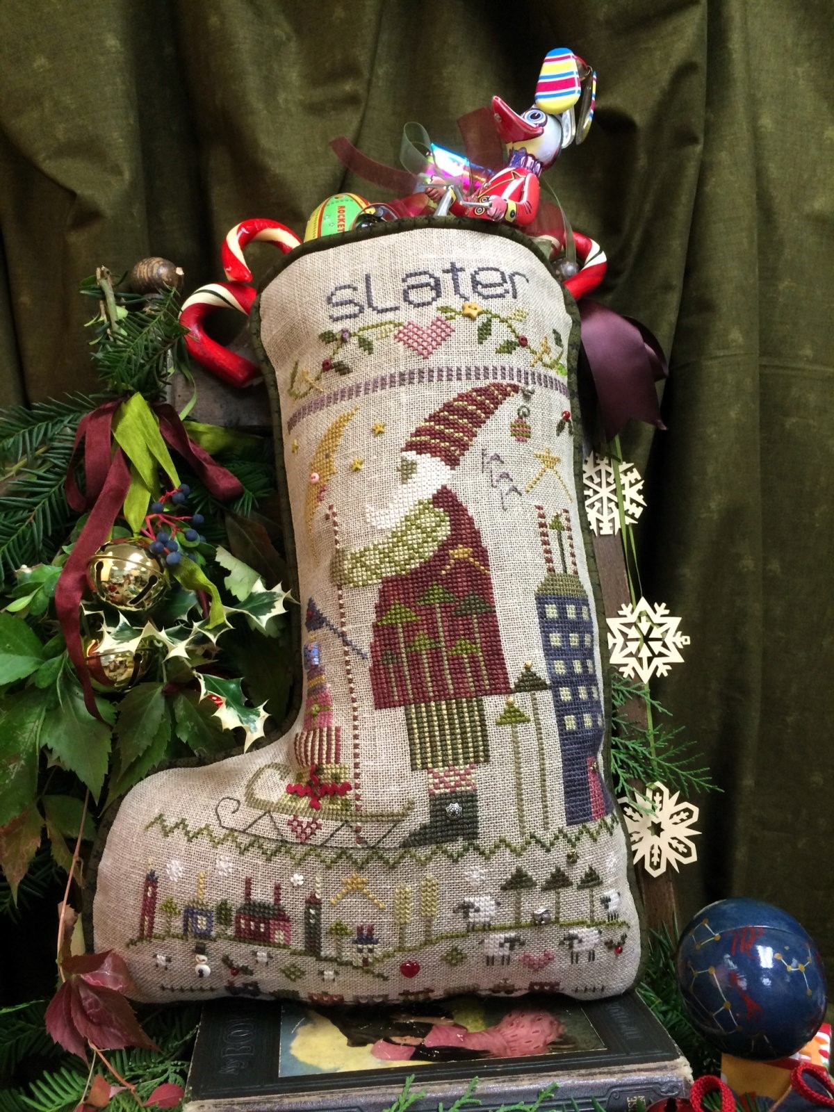 Slater's Stocking cross stitch pattern from Shepherd's Bush SB-SLA