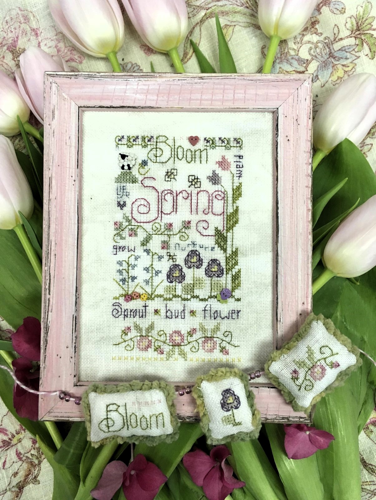 Spring Notes cross stitch pattern from Shepherd's Bush SB-SPR