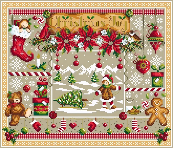 Christmas Joy cross stitch pattern from Shannon Christine Designs SCD-CHR