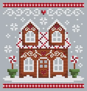 Gingerbread House 2 cross stitch pattern from Shannon Christine Designs SCD-GB2