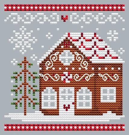 Gingerbread House 3 cross stitch pattern from Shannon Christine Designs SCD-GB3