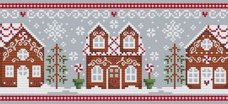 Gingerbread Houses cross stitch pattern from Shannon Christine Designs SCD-GB