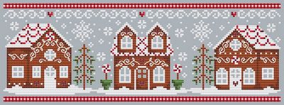 Gingerbread Houses cross stitch pattern from Shannon Christine Designs SCD-GB