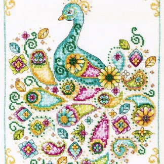 Paisley Peacock cross stitch pattern from Shannon Christine Designs SCD-PAI